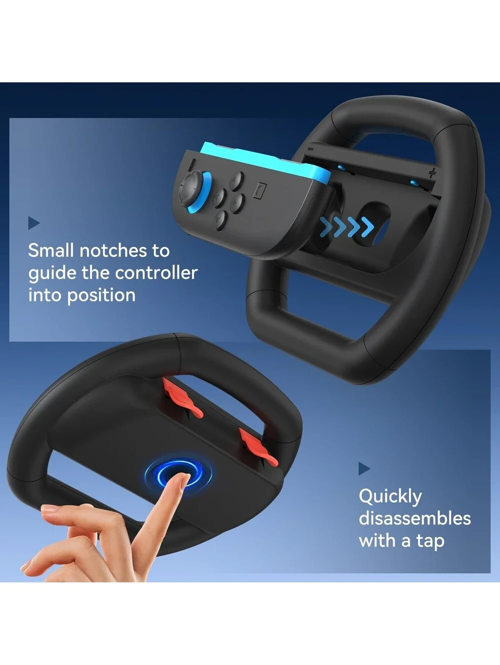 2 Pack Steering Wheel for Switch 2 Controller